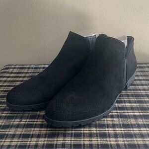 DR SCHOLLS Women’s Ankle Boot Black Size 9 Easy On And Off Comfortable EUC # 518